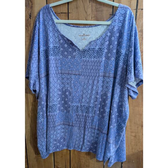 Woman Within Shirt Plus Size 4X XXXX 34 36 Purple Top Blouse Plus Freebie 5x - Picture 5 of 7